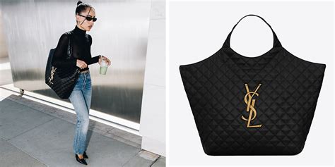 celebrity ysl shopper tote|YSL double shoulder bag.